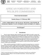 Long Term Impact of Illegal Hunting And Trade of Wildlife Products on Conservation Efforts in Africa 